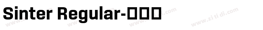Sinter Regular字体转换